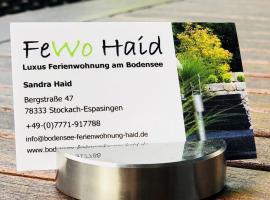 Ferienwohnung Haid Bodensee, Umgebung Bodman-Ludwigshafen, Radolfzell, Überlingen, Luxus FeWo Haid, kjæledyrvennlig hotell i Stockach