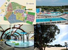 MH 6-8p - tt équipé - WIFI inclus - camping 4e bord de lac, hotel a Gastes