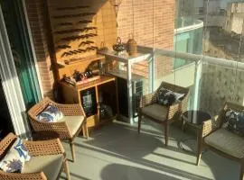 Estanconfor Santos com Vista Mar AC garagem sacada fechada