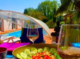 Lilly bulles en Champagne piscine et jardin privée