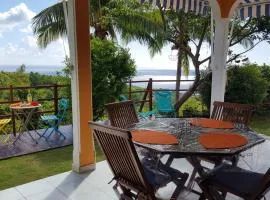 Maison de 2 chambres avec vue sur la mer jardin clos et wifi a Vieux Habitants a 2 km de la plage