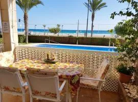 3 bedrooms appartement at El Campello Alacant 50 m away from the beach with sea view shared pool and furnished garden