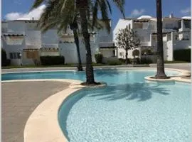 2 bedroom, Sea Front Complex w Pool and private garden