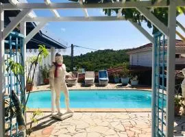 Maison d'une chambre avec piscine partagee jardin clos et wifi a Le Vauclin a 3 km de la plage