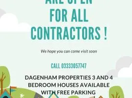 Dagenham Self catering House for Larger Groups with Free Parking