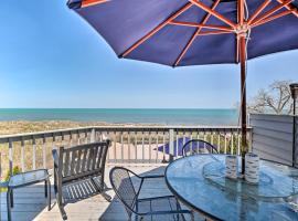 Lakefront Family Retreat with Grill Steps to Beach!, family hotel in Gary