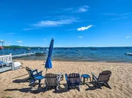 Beachfront Sebago Cottage with Deck and Grill!