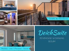 뷔줌에 위치한 럭셔리 호텔 5 Sterne Penthouse DeichSuite