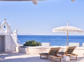 Villa Santa Katerina - Sea View & Outdoor Hot Tub: Platis Yialos Mykonos şehrinde bir villa