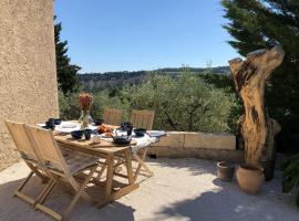 Mas provençal La Serallère au coeur des oliviers, familiehotell i Venterol