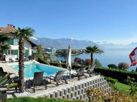 B&B Corseaux Beach & Riviera Beach, hôtel avec piscine à Vevey