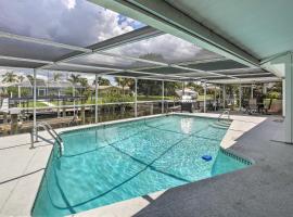 Canalfront Home with Dock and Pool 5 Mi to Ft Myers!, spa hotel sa North Fort Myers