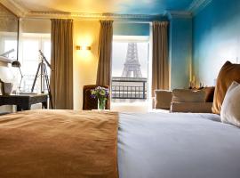 Eiffel Trocadéro, готель біля визначного місця Ейфелева вежа, у Парижі