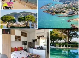 Garden and beach sea view apartment Cannes