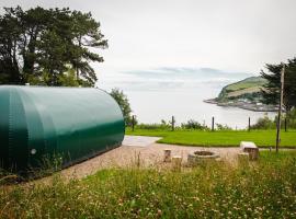 Glenarm Castle Ocean View Pods, campsite in Glenarm