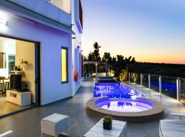 Chara Sensory Luxury Villa with Heated Pool & Gym, By ThinkVilla, hotel i Panormos
