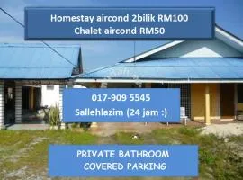 chalet aircond RM50 homestay budget aircond RM100 Kakmah pantai timur guest house