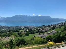 Appartement moderne avec vue panoramique à Jongny proche de Montreux