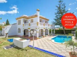 Villa Marina Benalmadena - 5 min walk to the beach, heated pool, spa, 5 bedrooms