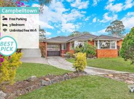 CAMPBELLTOWN HOLIDAY HOME 3 BED + FREE PARKING NCA039, apartamento en Campbelltown