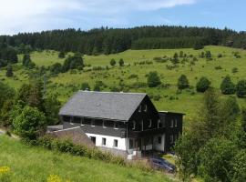 Familienpension Obere Juchhe, Ferienwohnung und Zimmer, hotel with parking in Gräfenthal