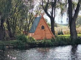 "George's" lakeside wooden tipi, campground in Sudbury