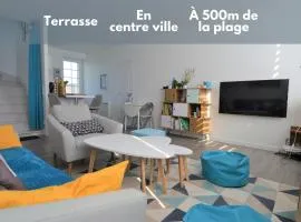 Appartement moderne avec terrasse à 500m de la mer