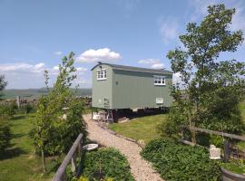 The Buteland Stop Rosie off grid Shepherds Hut, farm stay in Bellingham
