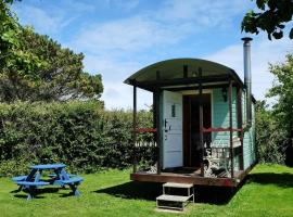 Cosy Shepherds Hut nr Kynance cove, hotel with parking in Lizard