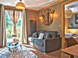 Appartement de 2 chambres a Les Deux Alpes a 50 m des pistes avec terrasse amenagee et wifi, hotelli kohteessa Mont-de-Lans