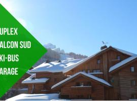 GREEN APPLE CARROZ Duplex WIFI Garage Balcon-Sud Vue Montagne、レ・キャローズ・ダラッシュのアパートメント