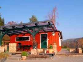Detached holiday home in the Harz with wood stove and covered terrace, vacation home in Güntersberge