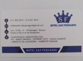 Garagoa- Boyacá hotel San Fernando, hotel in Garagoa