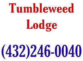 Tumbleweed Lodge - No Smoking, No Pets, motel in Monahans