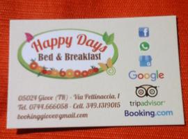 Happy Days B&B, bed & breakfast a Giove