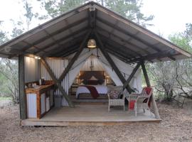Heritage Glamping, Woodlands tent, luxury tent in Wilderness
