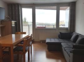 Ferienwohnung mit extra Schlafzimmer und Blick in den Bayrischen Wald oberhalb von Sankt Engelmar