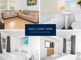 Find "DWELLCOME HOME Ltd" site for 10oo10 assurance from past guests - Immaculate Central 2 bedroom King & Double 1st floor Apartment with free allocated auto barrier off street parking, fast broadband Miles better than a hotel, apartment in Aberdeen