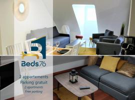 Appartements Up & Down by Beds76, hotell i nærheten av Panorama XXL i Rouen