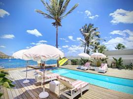 Villa Horizon Lointain - Private beach and pool with sea view, hotel in Cul de Sac