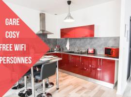 Appartement "le Terminus " Gare-Cosy-Wifi 6 Personnes, hotell nära Saint-Quentin Train Station, Saint-Quentin