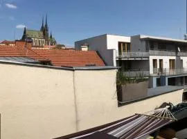 V centru mesta s vyhledem na Petra, a parkovani