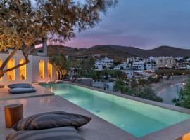 Marconi's seaside villa, hotel with jacuzzis in Megas Yialos-Nites