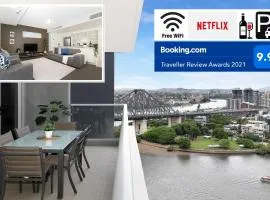 Executive 3 Bedroom Family Suite - Brisbane CBD - Views - Netflix - Fast Wifi - Free parking