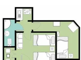 ch2 C21 ground chalet without a lounge terrace and bourgeois pool side