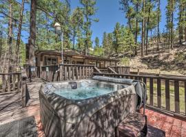 Tranquil Cabin with Stream and Deck Near Dtwn Ruidoso!, hotel with parking in Ruidoso