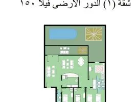 chalet 1 villa150 4 bedrooms ground floor green beach