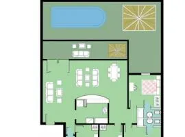 Chalet 2 v150 first floor 4 bedrooms green beach