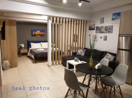 comfy center rodos - blue, cheap hotel in Asgourou