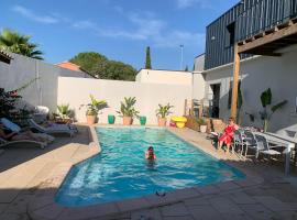 Duplex indépendant avec accès piscine, hotel u kojem su ljubimci dozvoljeni u gradu 'Vendargues'